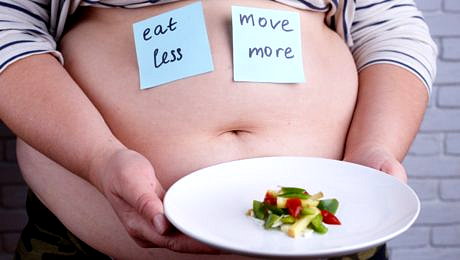 Eat less, move more